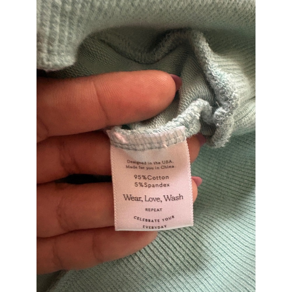 SweetHoney Women's Quarter Zip Cropped Sweatshirt Active Wear Seafoam‎ Size S - Picture 5 of 8